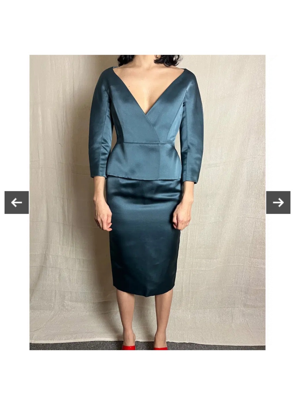 Gucci Deep Teal Silk Jacket
